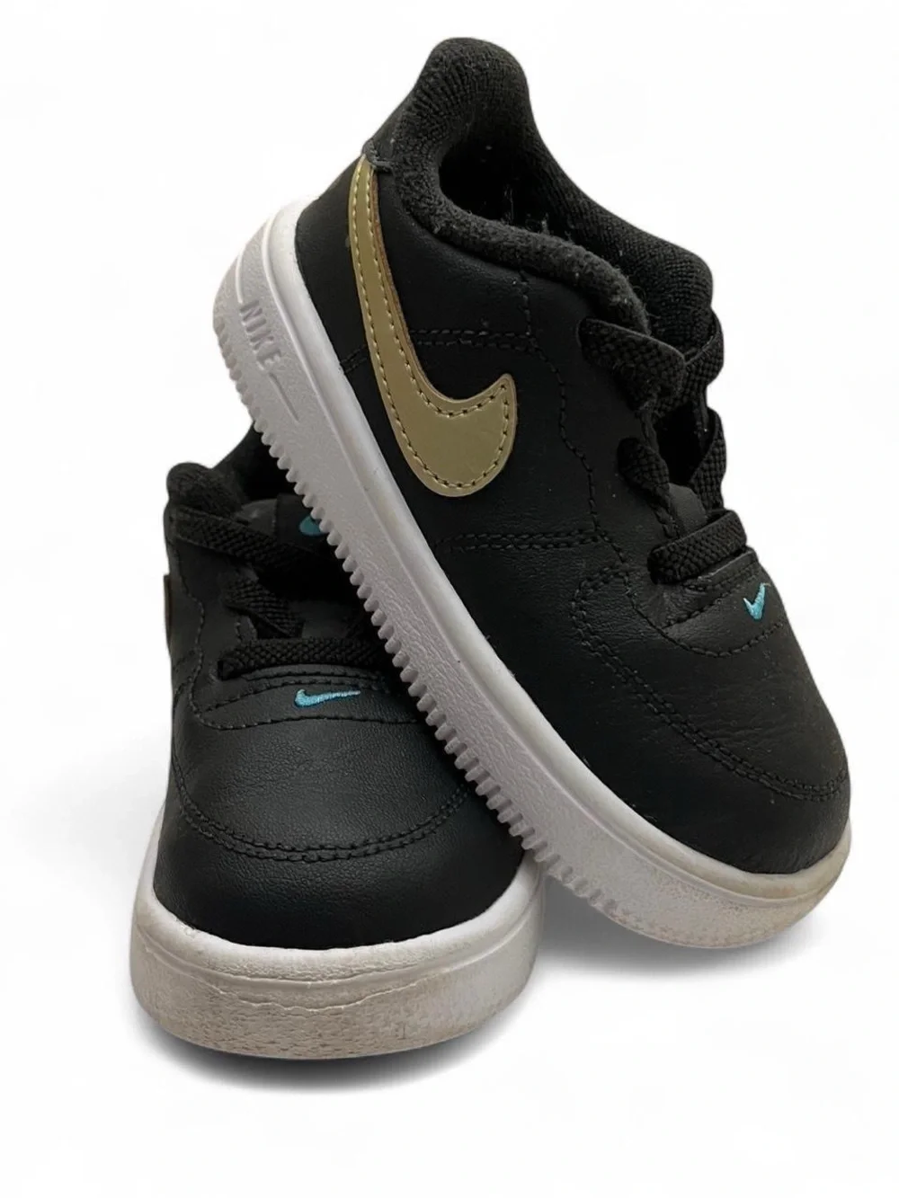 7C Nike Force 1 ‘18 TD Black Metallic Gold Star Toddler Unisex Sneakers